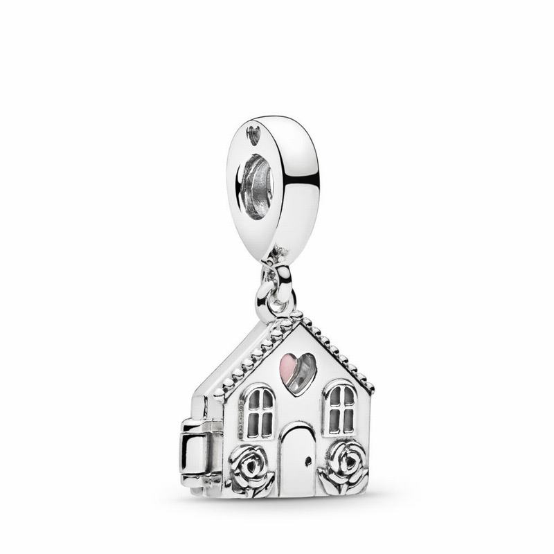 Pandora Perfect Home Dangle Charm - Sterling Silver/Enamel/Pink - Canada | AL4048NU